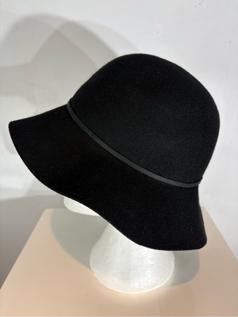 Goorin Bros Black 100% Wool Soft Floppy Brim Hat Size Small